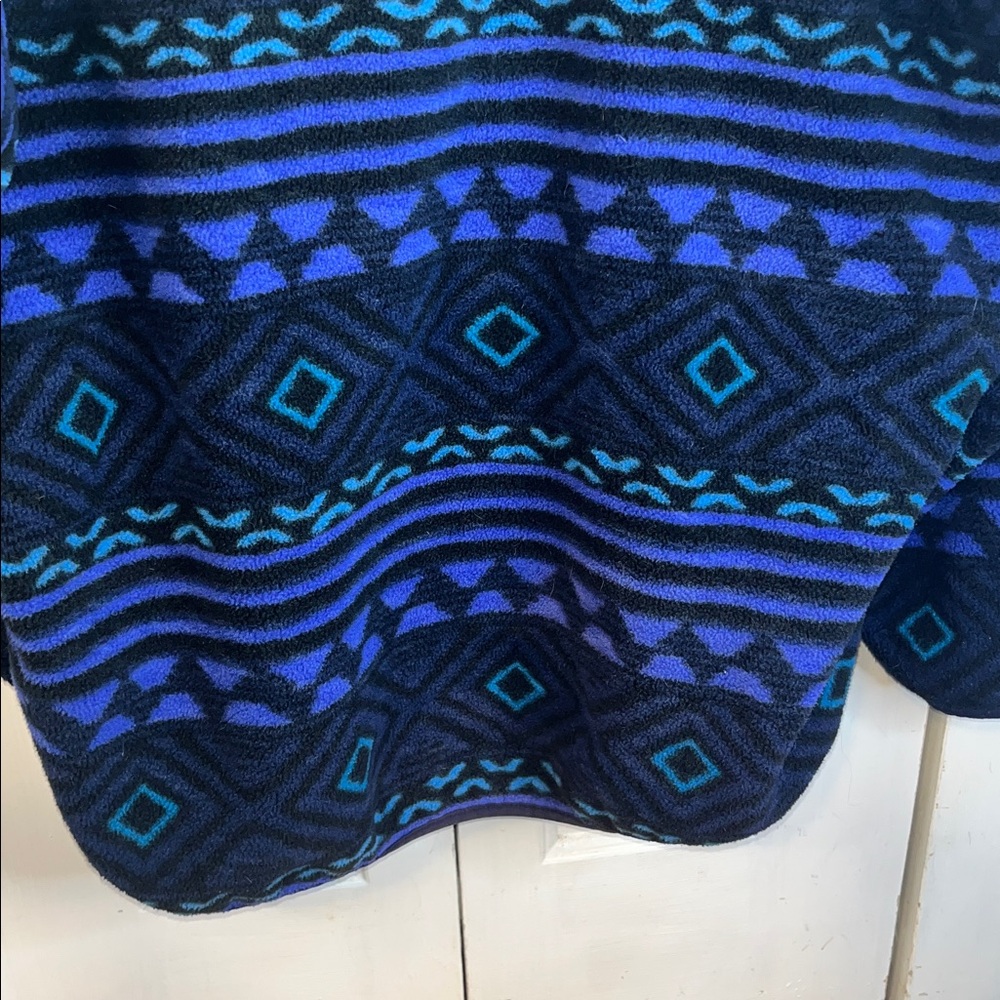 VTG PATAGONIA SYNCHILLA FLEECE BUTTON SNAP PULLOVER MEN'S RARE JACKET AZTEC 2XL - Picture 7 of 10